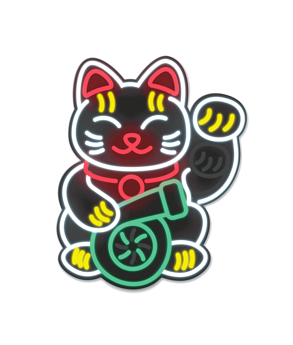 Lucky Cat EL Sticker ZeroSixty Fantasy Car Giveaway